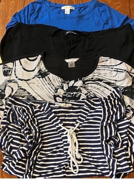 Allison Daley Tops - Assorted • Women’s M • Stylish Tops Lot • Black, Blue, White